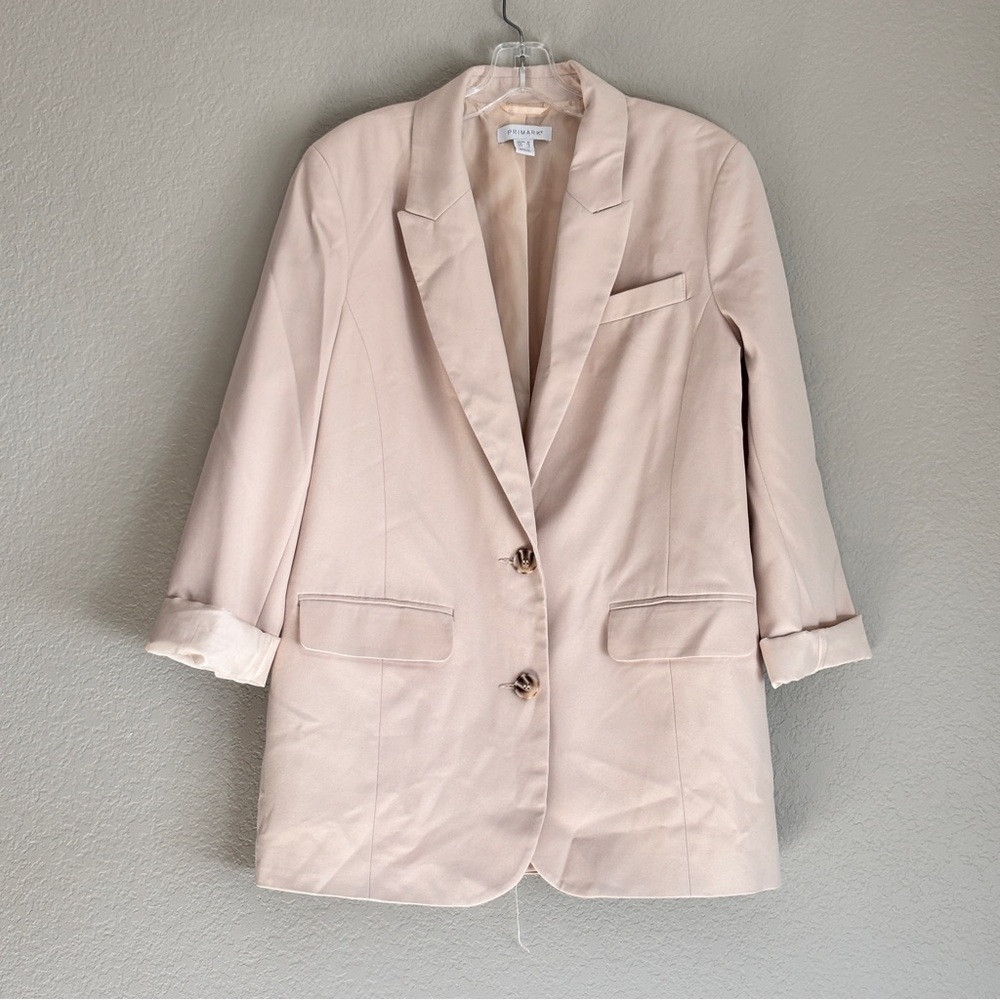 Preppy glam Primark cream oversized women’s blazer M